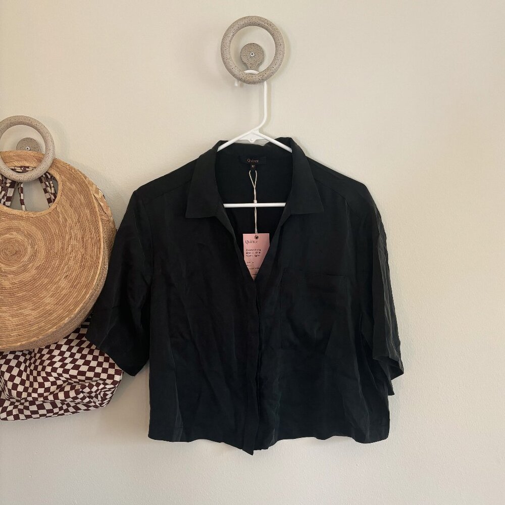 Washable Silk Quince Pajama Button Up